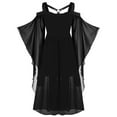 thumbnail image 6 of Plus Size Halloween Woman 2025 Outfits Dresses for Women Plus Size Fashion Gothic Mid-Length Flare Sleeve A-Line Party Dress, 6 of 8