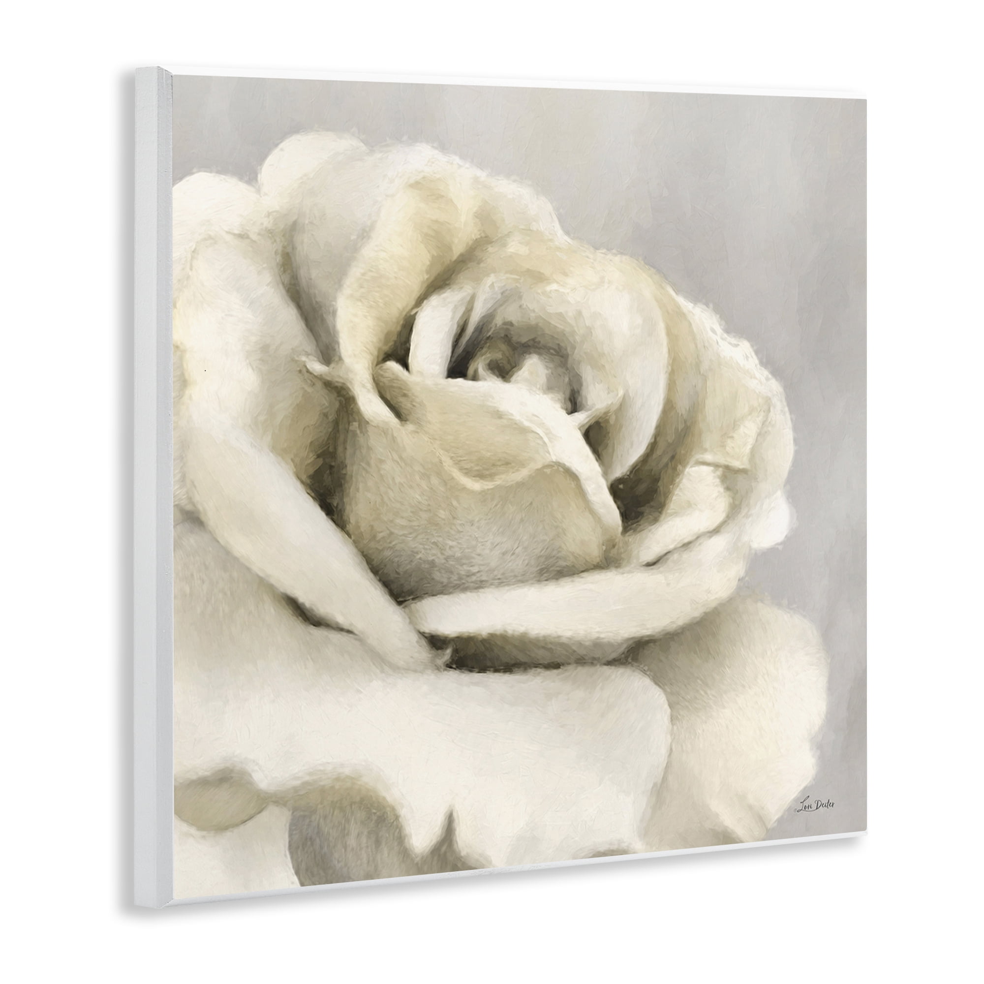 Stupell Industries Curling Rose Petals Botanical & Floral Painting Unframed Art Print Wall Art, 12 x 12