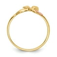 thumbnail image 2 of 14K Two-Tone Gold Ring Band Themed Angel & Satin Heart, Size 9, 2 of 5