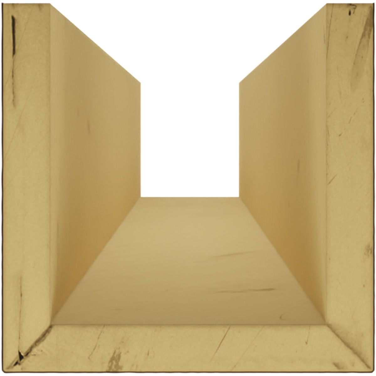 Ekena Millwork 10"W x 6"H x 16'L 3-Sided (U-beam) Sandblasted Endurathane Faux Wood Ceiling Beam, Natural Mahogany