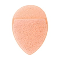 Unique Bargains 1 Pc Reusable Sponge Face Scrubber Teardrop for Removing Makeup 3.74"x2.56" Orange