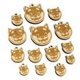 thumbnail image 1 of Husky Dog Face Excited Wood Mini Charms Shapes DIY Craft Jewelry - No Hole - 12mm (26pcs), 1 of 7
