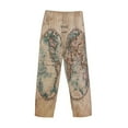 thumbnail image 5 of Kll Mens Pajama Pants For Men,Mens Lounge Pants,Funny Gifts For Men,Men'S Pajama Bottoms-The World Is Hemisphere, 5 of 9