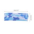 thumbnail image 4 of Unique Bargains 1 Pc Camouflage Print Headband for Yoga Blue White, 4 of 6