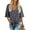 12 Navy Blue Floral, variant on Anygrew Womens Tops Summer Blouses V Neck Batwing Sleeve Tops Tie Knot Chiffon Button Down Casual Blouse