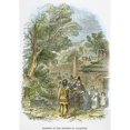 thumbnail image 2 of Samoset. Nnative American Leader. In The Streets Of Plymouth Colony 1621. Color Engraving 19Th Century., 2 of 2