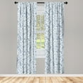 thumbnail image 5 of Ambesonne Surfboard Window Curtains, Doodle Summertime, Each 28" W x 63" L, Petrol Blue Slate Blue, 5 of 5