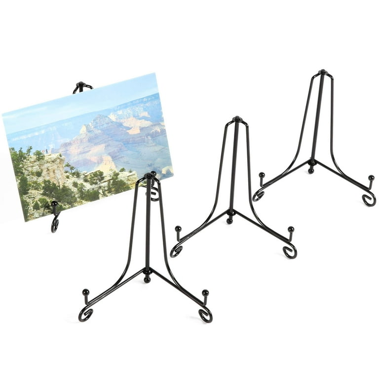 6 Pack 3 Sizes Picture Easels For Display, Iron Holder (4, 6, 8 Inch)