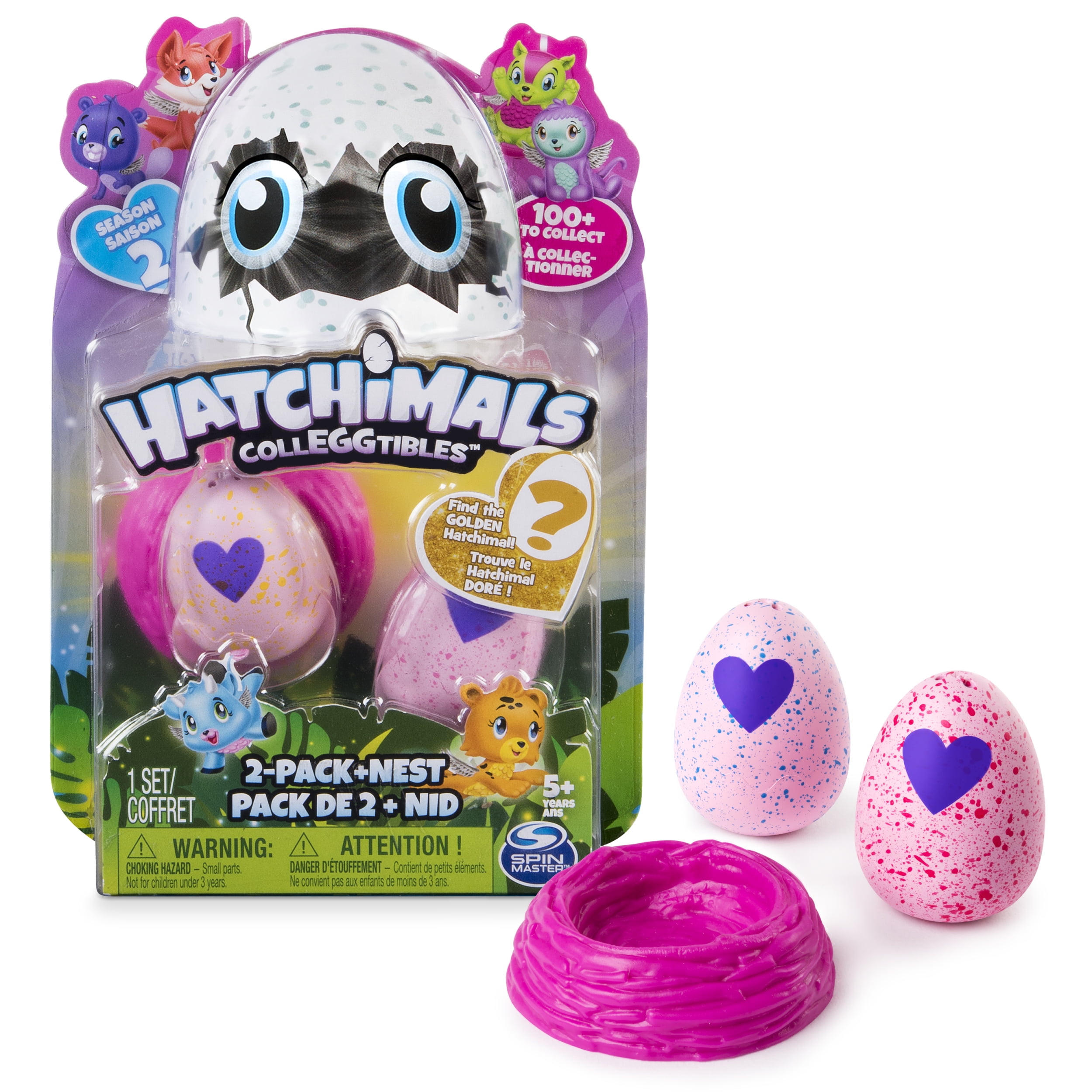 NEST Hatchimals COLLECTIBLES SEASON 2 Hatching Egg Pink White Egg NEW Details about   2 PACK 