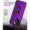 thumbnail image 3 of Starshop iPhone 17 Pro Max Case Phone Cover Shockproof Ring Stand Case With Glass Screen - Purple, 3 of 5