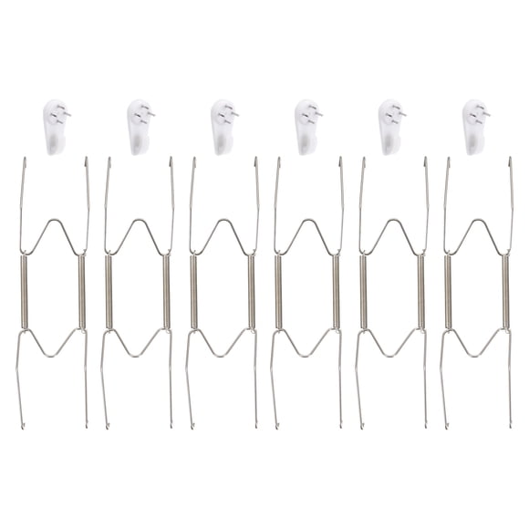 Uxcell 6 Pack Plate Hanger, 8.46" Stainless Steel Invisible Wall Plate Hangers for Decorative Plates, Silver
