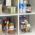 thumbnail image 3 of Mainstays 4PC Refrigerator Storage Bin Set, Clear Plastic Stackable Bins for Fridge Shelf or Basket Organization, 3 of 7