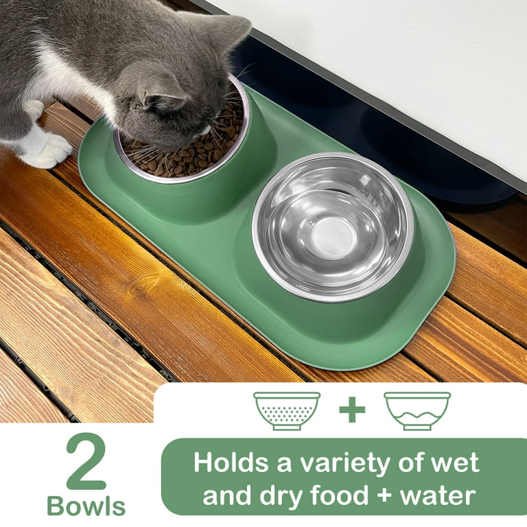 Elevated Dog Bowls, 2 * 31 Oz Customized Height Raised Dog Food and Water  Bowls, Wall Mounted Pet Comfort Feeding Bowls for Small Dogs and Cats,Wall
