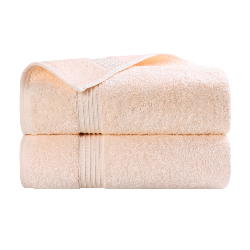 Superior Egyptian Cotton Absorbent Peach Bath Towel Set of 2