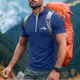 thumbnail image 4 of Blusa y camisa de manga corta con cuello alto para hombre, de verano, de color liso, ajustada, deportiva, con cremallera, de manga corta, con cuello alto., 4 of 5