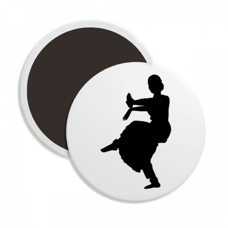 

Dancer Art Peacock Dance Sports Round Ceracs Fridge Magnet Keepsake Decoration
