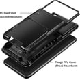 thumbnail image 3 of for Galaxy S22 Plus Case Wallet Credit Card Holder 4-Card Slot Hidden Back Pocket Dual Layer Hybrid Rugged Rubber Bumper Protective Hard Shell Cover for Samsung Galaxy S22+ 6.6 inch Black, 3 of 6
