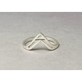 thumbnail image 5 of Heaven Crafts Double V Shape Chevron Ring Sterling Silver 925 Handmade Statement Ring For Women, 5 of 6