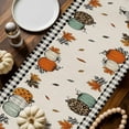 thumbnail image 2 of Burlap Table Runner 70 Inches Long,Thanksgiving Pumpkin Black Checker Non-Slip Kitchen Table Runners for Dining Room Everyday Use Party Table Decorations Fall Maple Leaf Retro Linen, 2 of 9