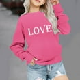 thumbnail image 1 of Milgrthf Chandail en Molleton Graphique Lettre de la Saint-Valentin pour Filles Mignon Manches Longues Col Rond Chandail Rose 5 Ans, 1 of 7