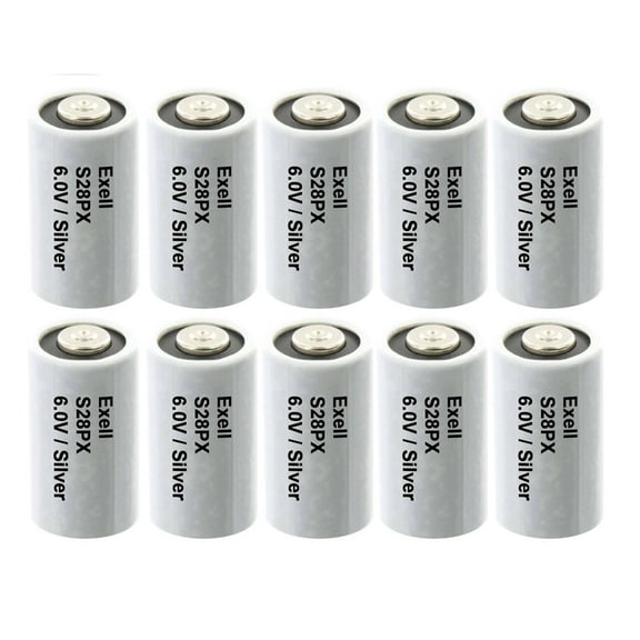 10x Exell S28PX 6V Silver Oxide Battery 4SR44, V28PX, PX28, 544,