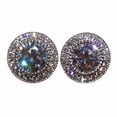 thumbnail image 5 of AEXTO Cubic Zirconia Earrings Studs, Halo CZ Birthstone Simulated Diamond Stud Earrings for Women, 5 of 5