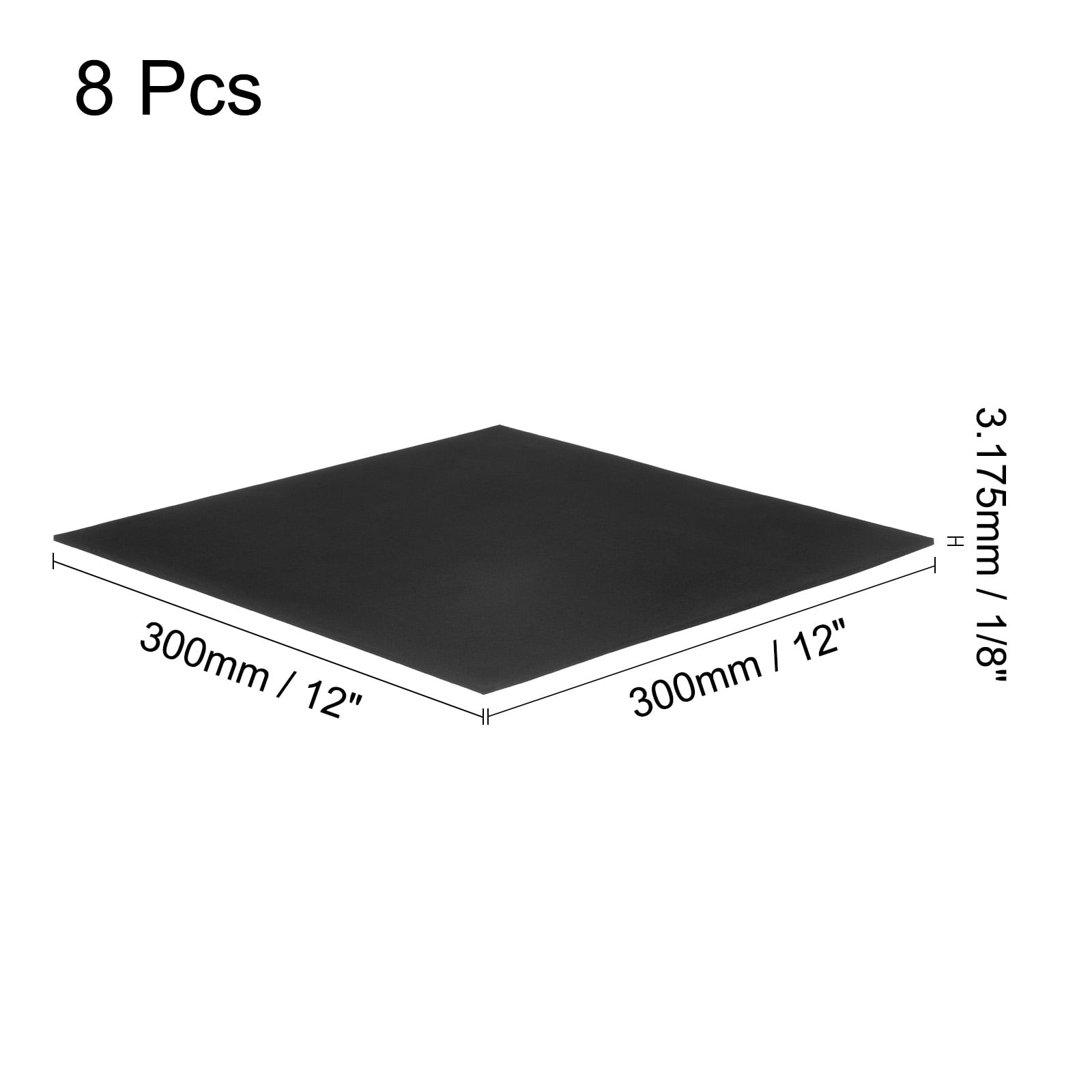8 Packs Foam Padding Sheets 1/8 inch Thick x 12 Inch Long Square EVA Foam Sheet Non-Slip Anti Vibration Pads