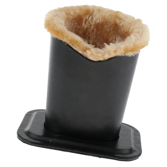 Plush Tawny Lined Eyeglass Holder PU Glasses Protective Stand Scratch