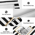 thumbnail image 5 of Graduation Trencher Cap Outdoor Rug 4x6 Ft, Non Slip Washable Area Rug, Farmhouse White Black Horizontal Stripes Patio Rugs Carpet Runner, Large Floor Mat for Indoor/Outdoor Deck Porch Camping, 5 of 8