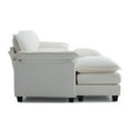 thumbnail image 5 of Ktaxon 120" W Sectional Sofa U Shaped Couch with Double Chaise Teddy Velvet Sleeper Set with 3 Oversized Seats Teddy White, 5 of 8