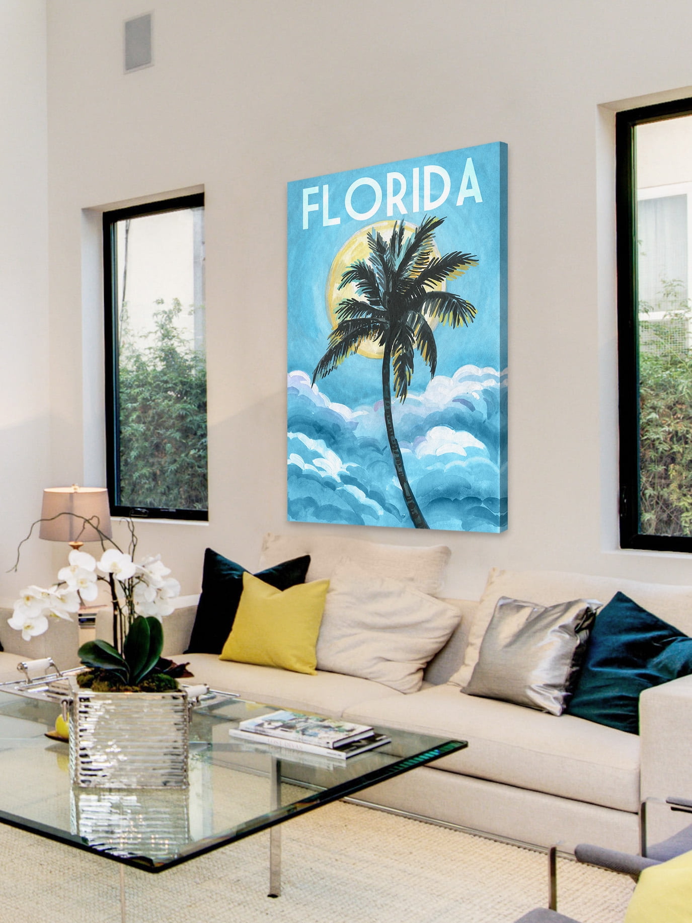 "Blue Florida" Painting Print on Wrapped Canvas
