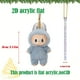 thumbnail image 5 of Labubu Pop Mart Pop Mart Ornaments, Acrylic Hanging Xmas Tree Decoration Home Car Backpack Pendant Gift For Kids I, 5 of 5