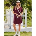 thumbnail image 5 of EKOUAER Nightgowns for Women Bamboo Viscose Sleep Shirts Short Sleeve Night Shirts Casual Sleep Dress Soft Sleepwear, 5 of 6