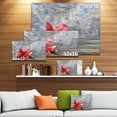 thumbnail image 3 of Beautiful Fallen Red Lily Flower - Large Floral Canvas Artwork, 3 of 4