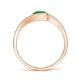 thumbnail image 2 of Angara Natural 0.55 Ct. Emerald Solitaire Ring in 14K Rose Gold for Women (Ring Size: 11.5), 2 of 10