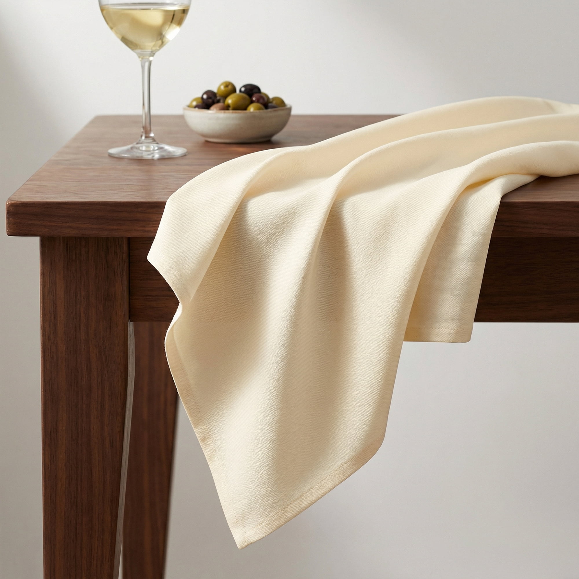 Unique Bargains 12Pcs Cotton Washable Reusable Cloth Napkins Beige 17x17inch