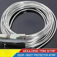 thumbnail image 2 of 6m Car Door Chrome Moulding Trim Strip Edge Scratch Guard Protector Cover Strip Roll Chrome Styling, 2 of 5