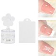 thumbnail image 2 of Transparent Nails Art Stamping Plates French Manicure Plate Stamp Polish Stencil Template Seal Stamper Scraper Accessory orange pink, 2 of 5