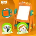 thumbnail image 4 of Pizarra 3 en 1 Caballete de Arte, Mesa y Juego Tetris p/ Niños naranja, 4 of 5