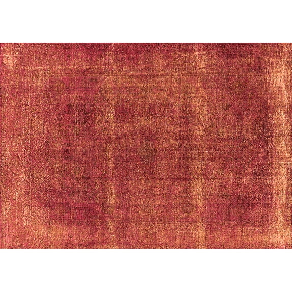 Ahgly Company Indoor Rectangle Oriental Orange Industrial Area Rugs, 7' x 9'