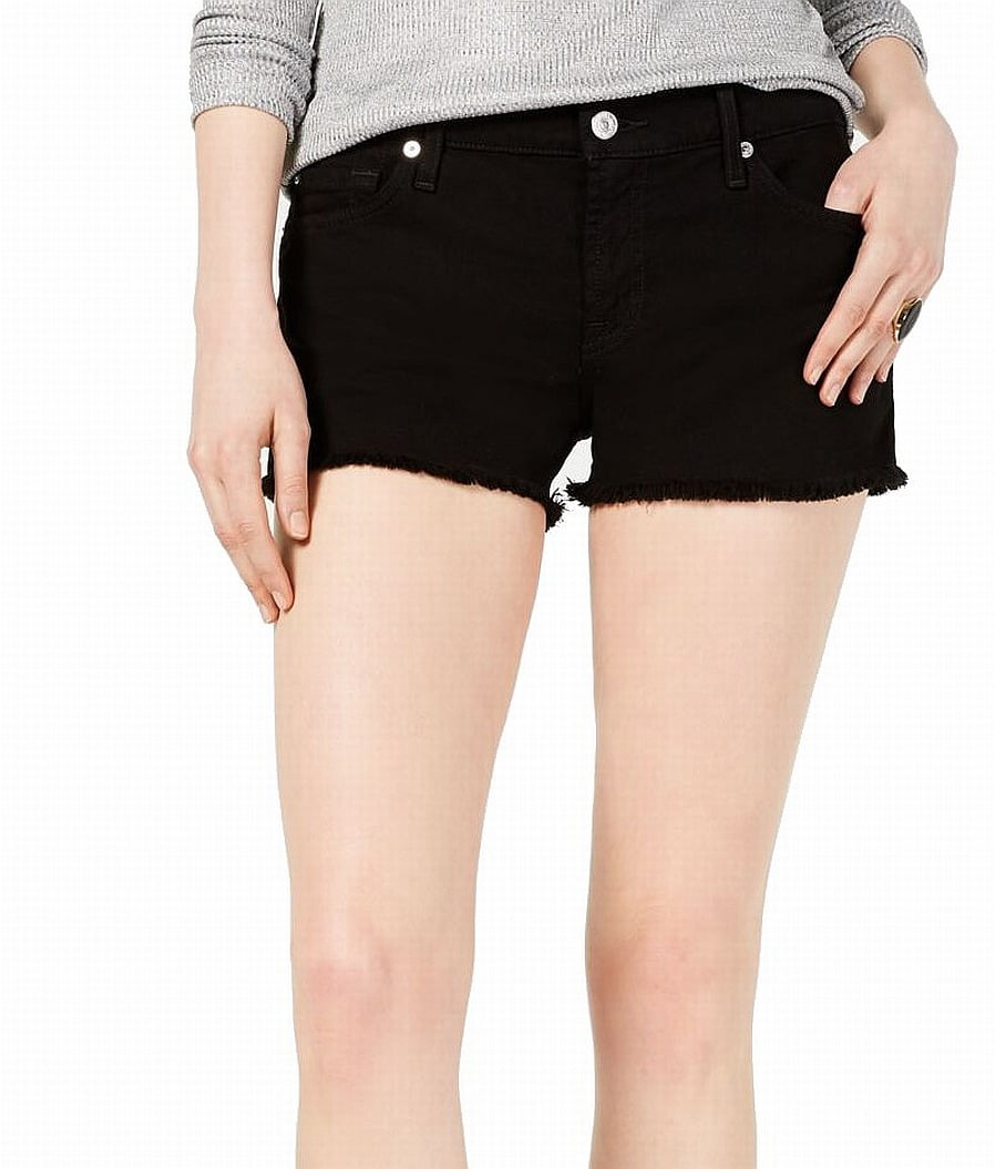 high waisted fringe denim shorts
