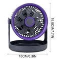 thumbnail image 6 of AZXY Portable Desk Fan, Small Fans That Blow Cold Air, USB Powered 3 Speed Quiet Air Circulator Fan, Adjustable Wind Direction Personal Cooling Fan for Home, Office, Bedroom, Purple, 6 of 8