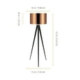 thumbnail image 4 of Teamson Home Romanza Tripod Floor Lamp Modern Lighting - Copper / Black, 4 of 5