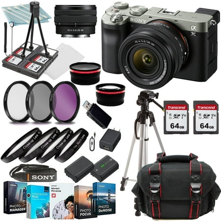 Image of Sony a6600 Mirrorless Camera (ILCE6600/B )with Sony E 16-50mm f/3.5-5.6 OSS Lens+Case+128 GIG Memory Cards+COMMANDER Starter Kit(17PC)Bundle (Silver)
