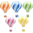 thumbnail image 1 of Juego de farolillos de papel con globo aerostático colgante, decoración de fiesta, cumpleaños, boda, fiesta de Navidad, regalo, 12 pulgadas, paquete de 5 piezas Namotu WMSS-181, 1 of 7