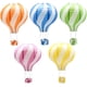 thumbnail image 1 of Juego de farolillos de papel con globo aerostático colgante, decoración de fiesta, cumpleaños, boda, fiesta de Navidad, regalo, 12 pulgadas, paquete de 5 piezas Fokelyi WMSS-181, 1 of 7