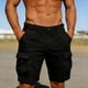 thumbnail image 4 of Mens Cargo Shorts con Bolsillos Color Sólido Botón Cintura Casual Y de Moda Shorts para Hombres, 4 of 9