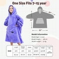 thumbnail image 6 of Solaris Deluxe Reversible Fleece Oversized Blanket Sweatshirt with Hood Super Soft Warm Large Plush Sleeved Throws for Kids 7–15 years old, 6 of 6