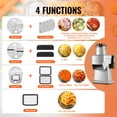 thumbnail image 2 of KFFKFF Electric Food Processor, 4-in-1 Versatile Kitchen Slicer, 200W for Efficient Chopping, Shredding, Dicing & Slitting, Includes Safety Gloves, Ideal for Both Restaurant & Household, 2 of 9