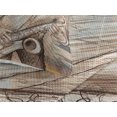 thumbnail image 3 of Ambesonne Music Quilted Coverlet 3 Pcs, Jazz Musician on Street, Queen Size, Brown Ecru, 3 of 4